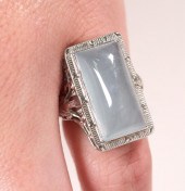 14K WG 8.33CT AQUAMARINE FILIG