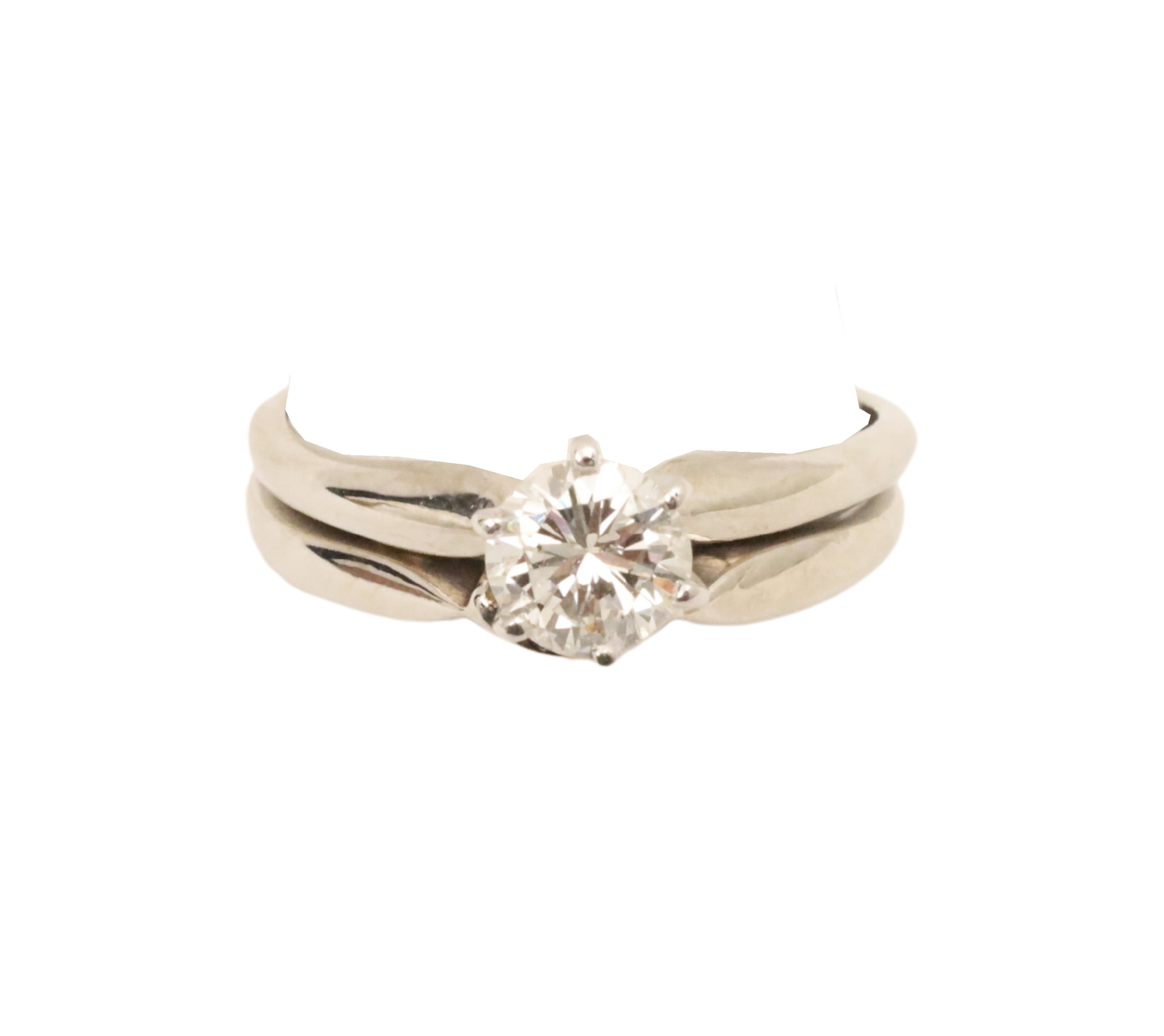 14K WG DIAMOND SOLOTAIRE RING W/