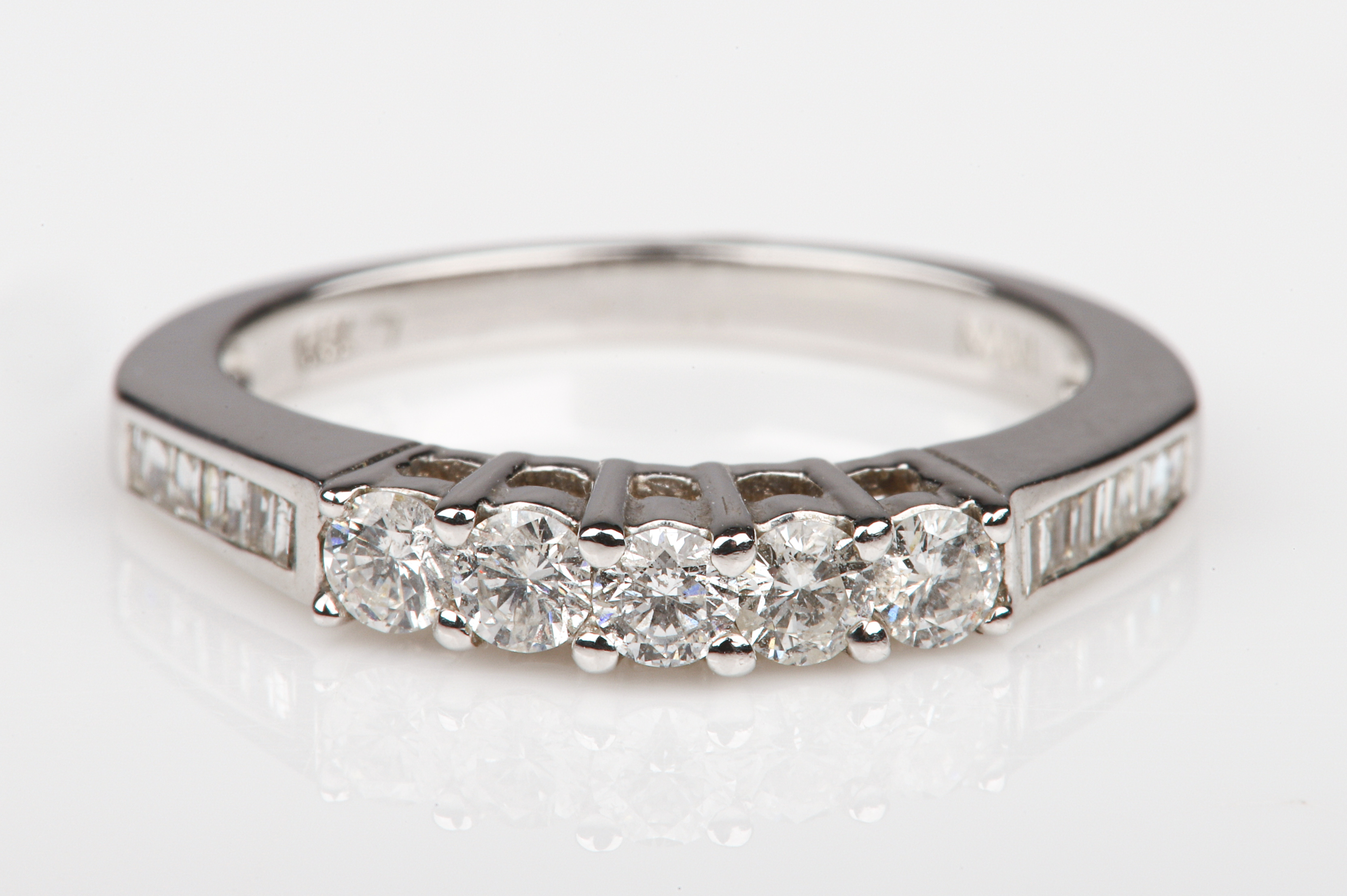 14K WG Diamond Wedding band,