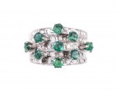 14K WG EMERALD AND DIAMOND SPU