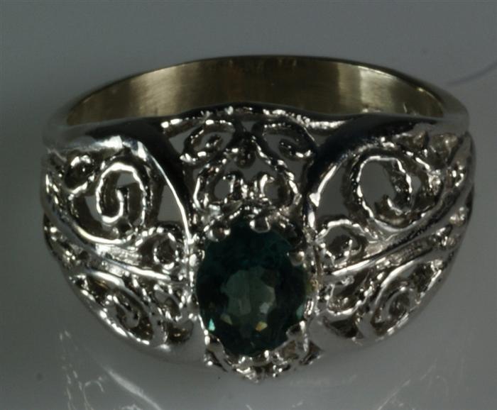 14K WG filigree & alexandrite