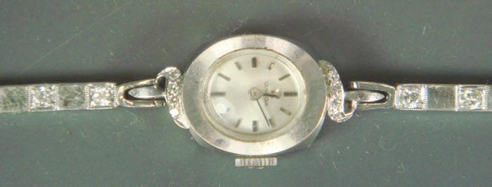 14K WG ladies Omega wrist watch,