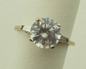 14K WHITE GOLD AND CUBIC ZIRCO
