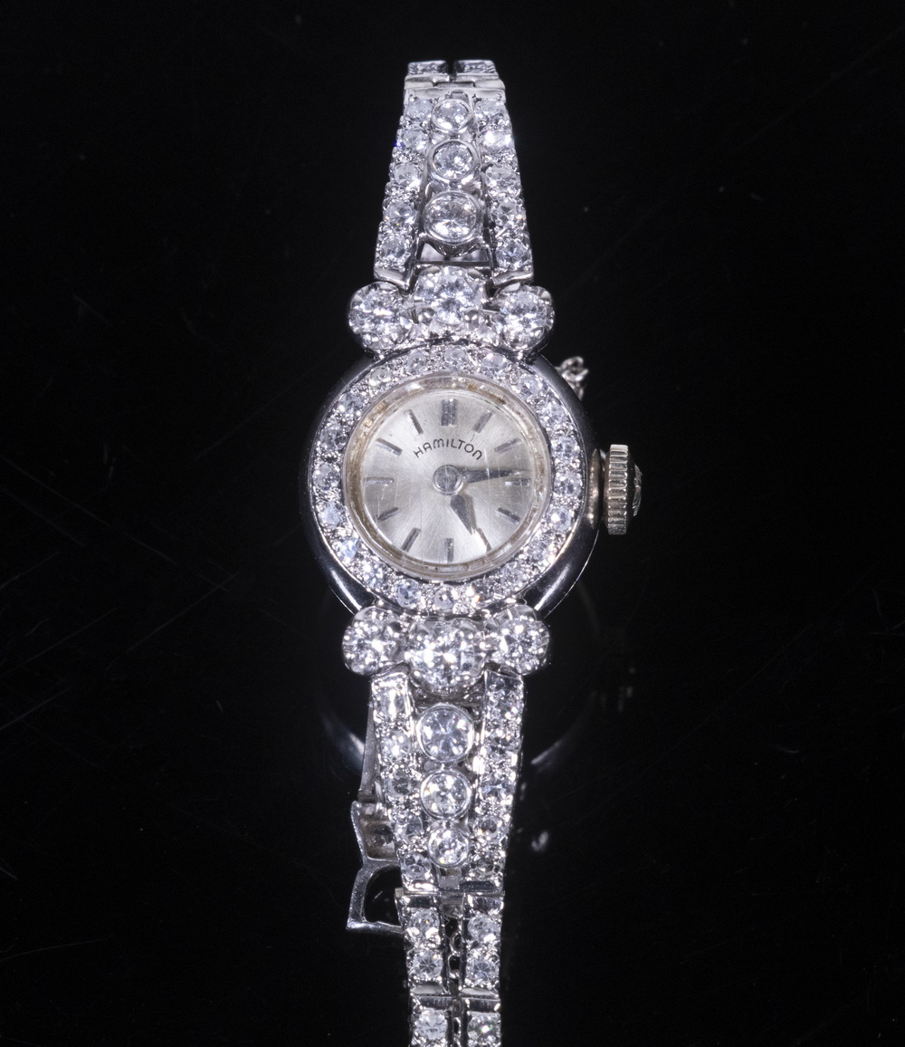14K WHITE GOLD AND DIAMOND HAMILTON