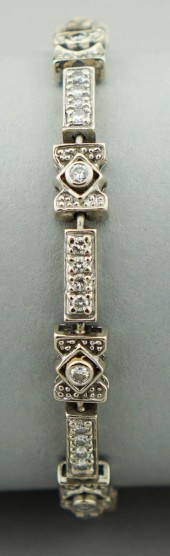 14K WHITE GOLD AND DIAMOND LIN