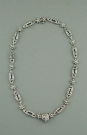 14K WHITE GOLD AND DIAMOND NEC