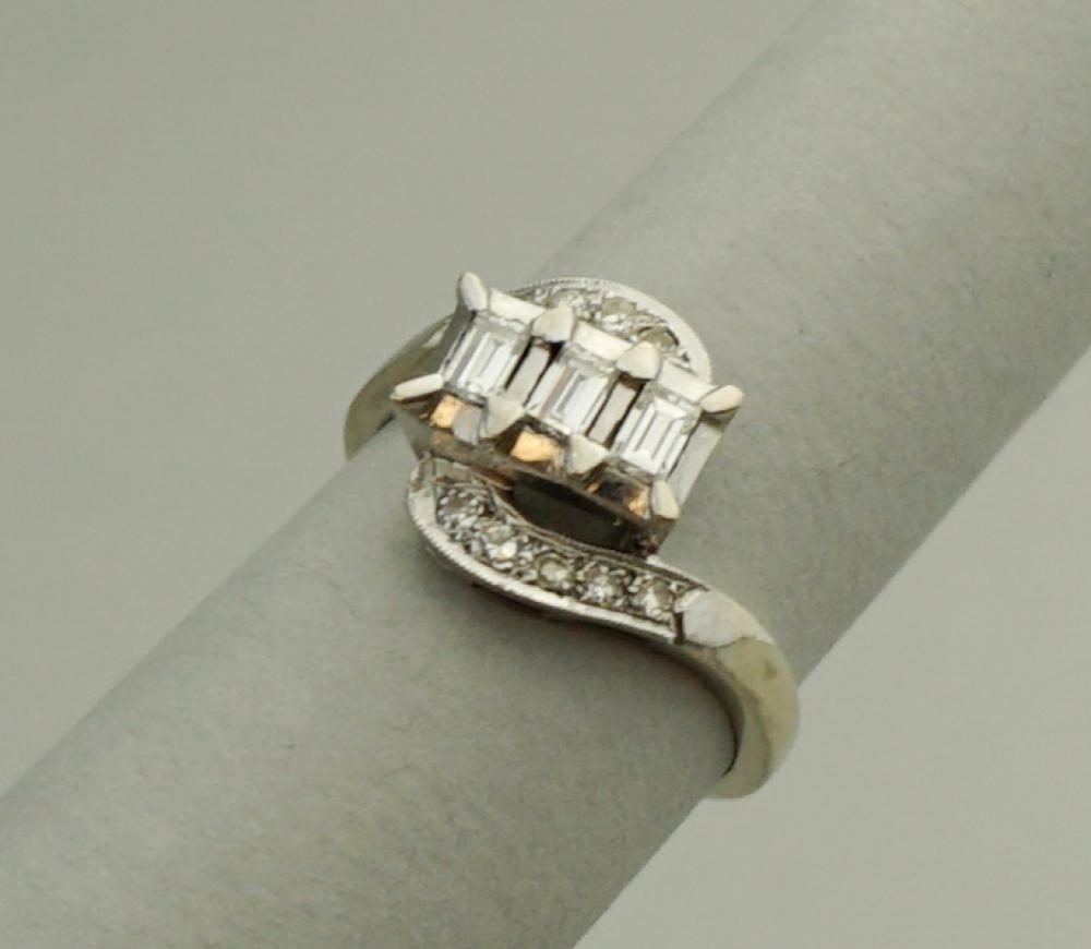 14K WHITE GOLD AND DIAMOND