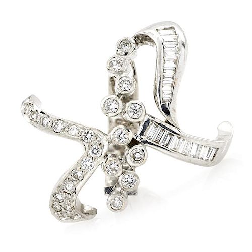 14K WHITE GOLD AND DIAMOND