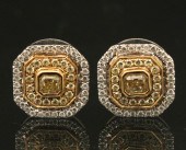 14K WHITE GOLD CANARY AND WHIT