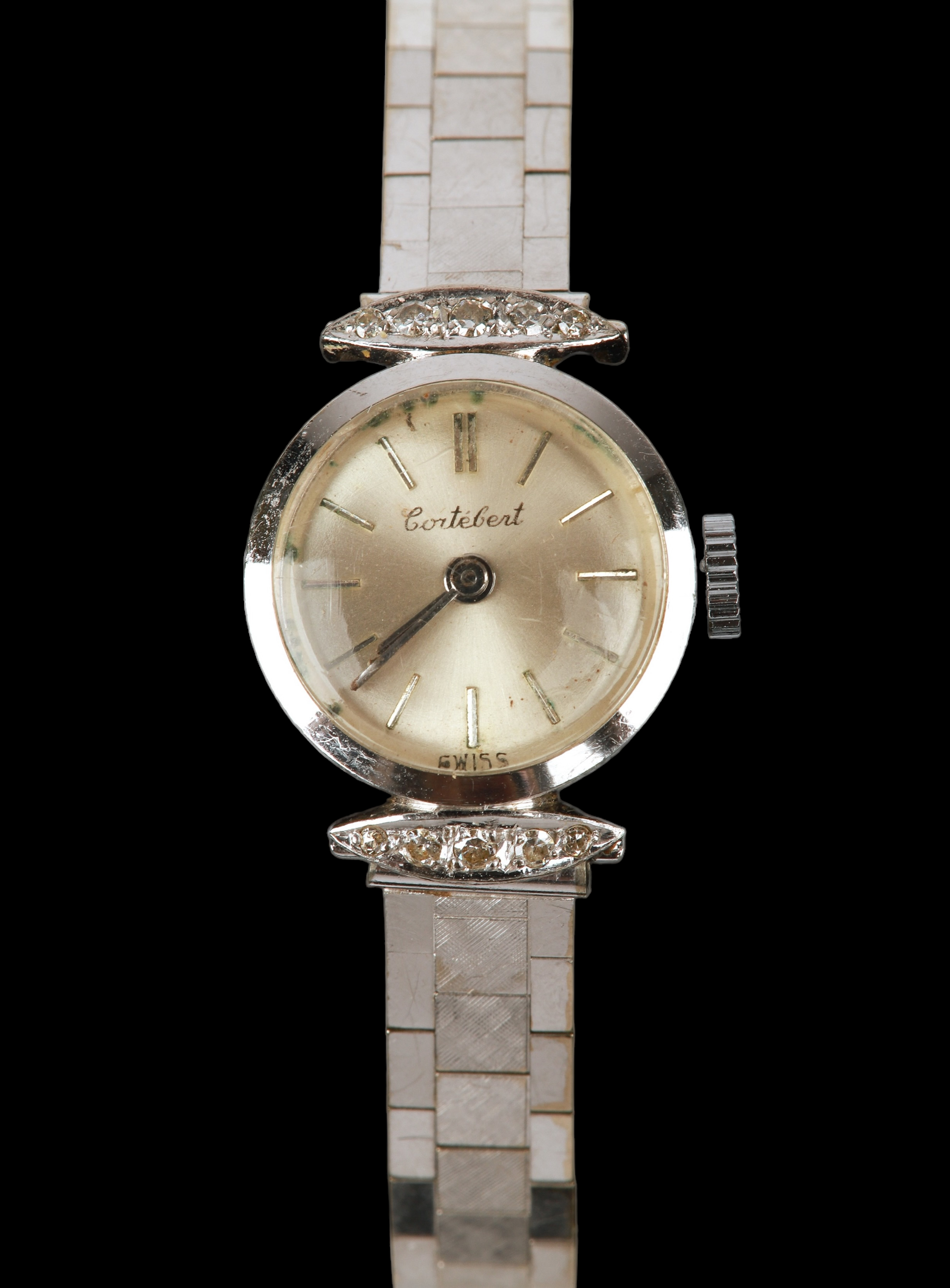 14K White Gold Cortebert Ladies