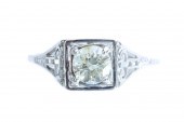 14K WHITE GOLD & DIAMOND FILIG