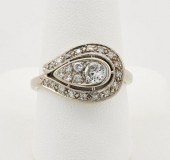 14K WHITE GOLD & DIAMOND PAISL