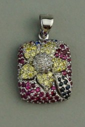 14K WHITE GOLD DIAMOND AND MUL