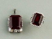 14K WHITE GOLD, DIAMOND AND FA