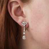 14K WHITE GOLD DIAMOND DANGLE