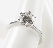 14K White gold diamond engagem