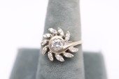 14K WHITE GOLD DIAMOND STAR FL