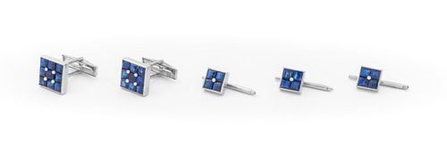 14K WHITE GOLD INVISIBLE SET