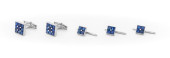14K WHITE GOLD INVISIBLE SET S
