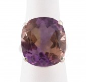 14K WHITE GOLD & LARGE AMETRIN