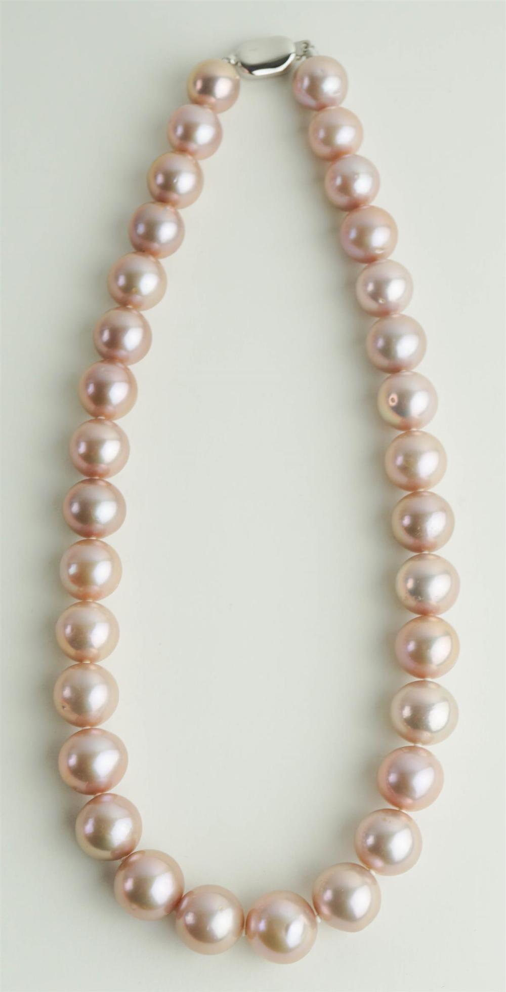 14K WHITE GOLD PALE PINK SOUTH SEAS