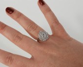 14K WHITE GOLD & PEAR SHAPED D