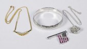 14K WHITE GOLD & PRECIOUS STON