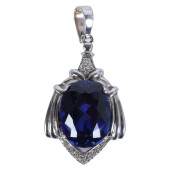 14K WHITE GOLD TANZANITE DIAMO