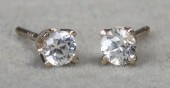 14K WHITE GOLD WHITE ZIRCON ST