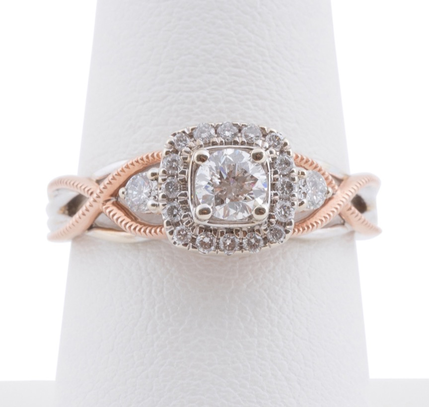 14K WHITE & ROSE GOLD DIAMOND