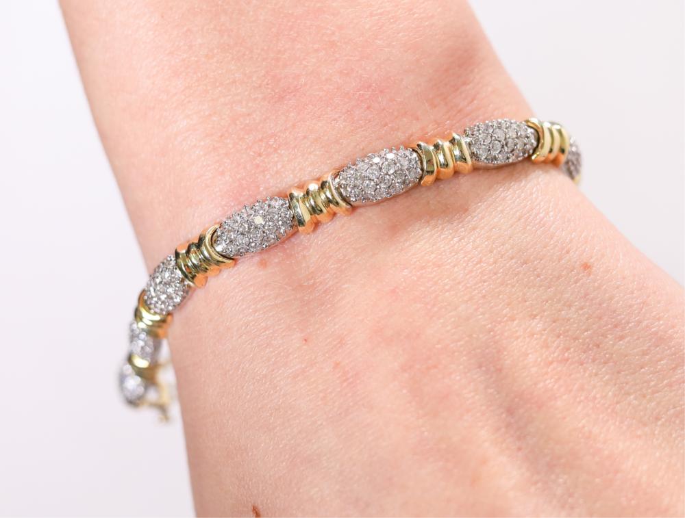 14K WHITE & YELLOW GOLD 4CT DIAMOND