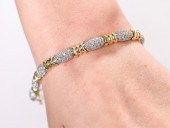 14K WHITE & YELLOW GOLD 4CT DI