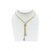 14K WHITE & YELLOW GOLD LARIAT