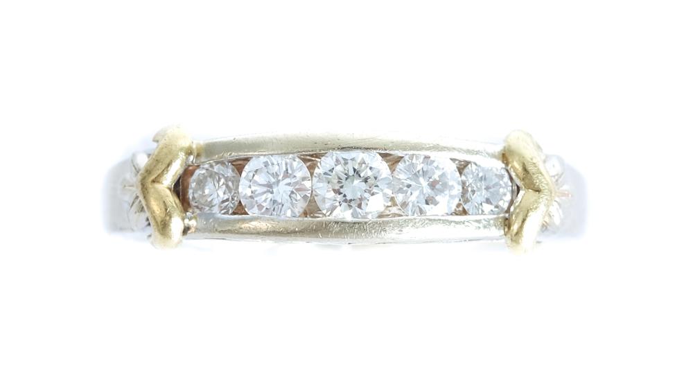 14K YELLOW AND WHITE GOLD DIAMOND