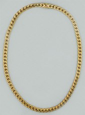 14K YELLOW GOLD 16 INCH CURB L