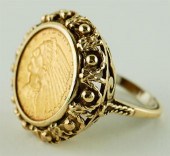 14K YELLOW GOLD 1912 22K 2 1/2