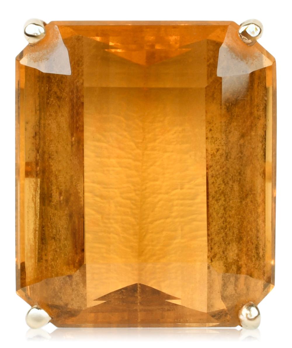 14K YELLOW GOLD 20 CARAT CITRINE