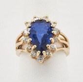 14K YELLOW GOLD, 4.50CT PEAR S