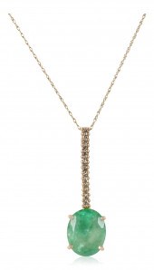 14K YELLOW GOLD 5 CARAT GREEN