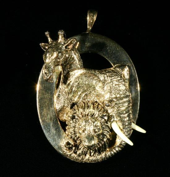 14K YELLOW GOLD AFRICAN SAFARI