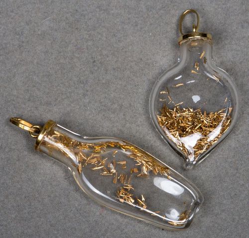 14K YELLOW GOLD &AMP; GLASS GOLD