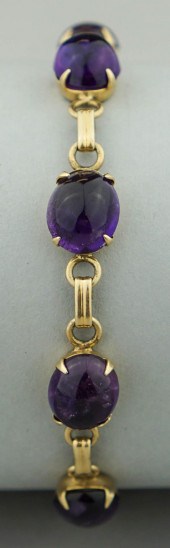 14K YELLOW GOLD AND AMETHYST B