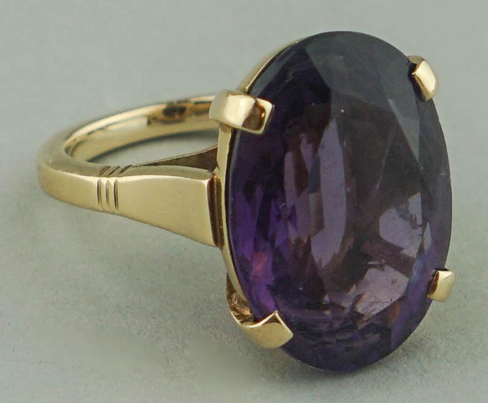 14K YELLOW GOLD AND AMETHYST