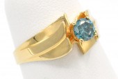 14K YELLOW GOLD AND APPX. 0.40