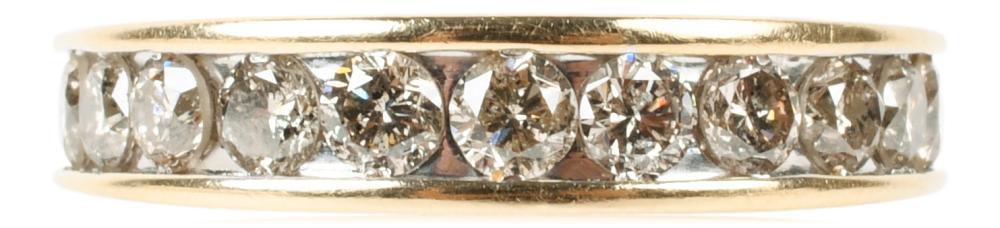 14K YELLOW GOLD AND CHAMPAGNE