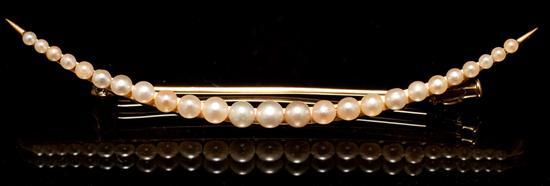 14K yellow gold and cultured