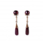 14K YELLOW GOLD AND DARK PINK