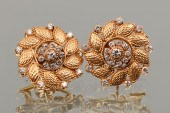 14K YELLOW GOLD AND DIAMOND EA