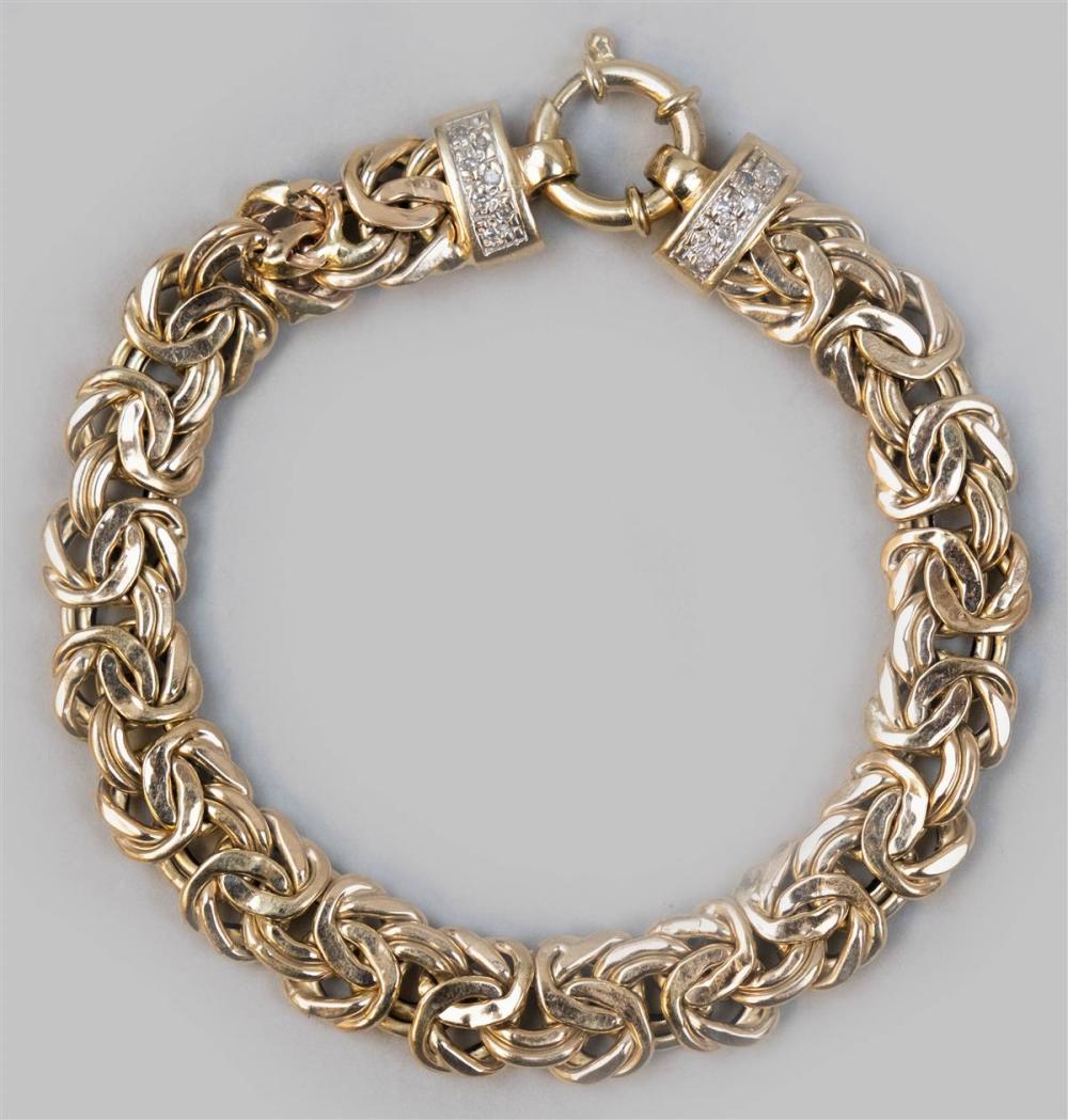 14K YELLOW GOLD AND DIAMOND LINK