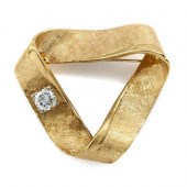14K YELLOW GOLD AND DIAMOND BR